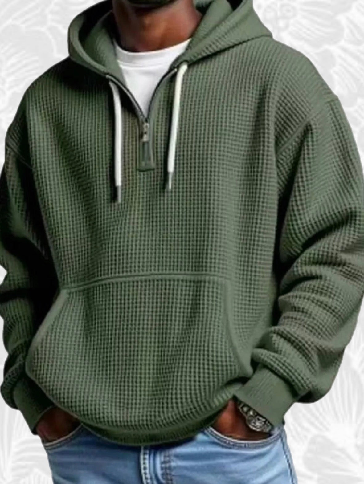 Sudadera Quarter-Zip Waffle