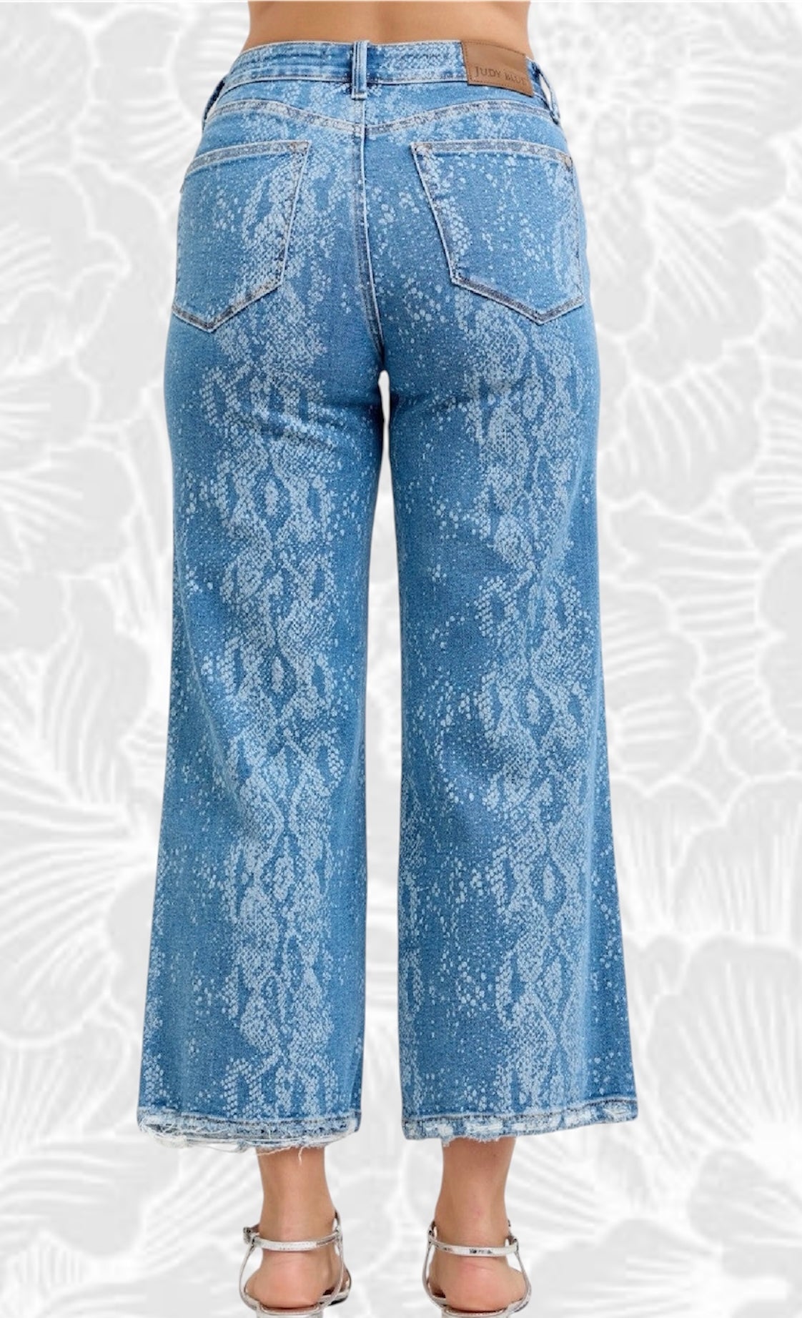 Wide Leg Snake Denim