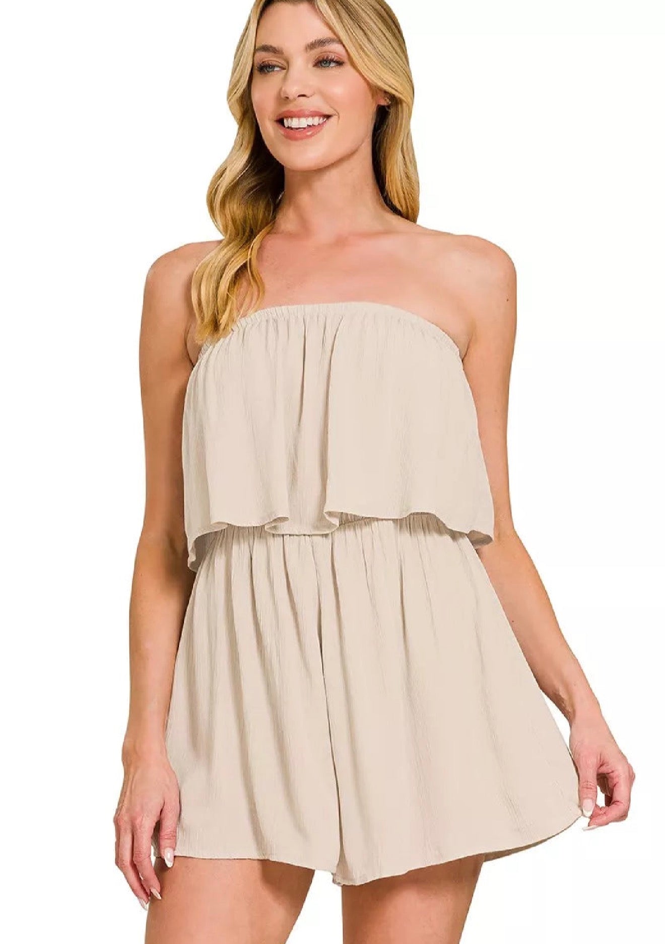 Mono Strapless Beige