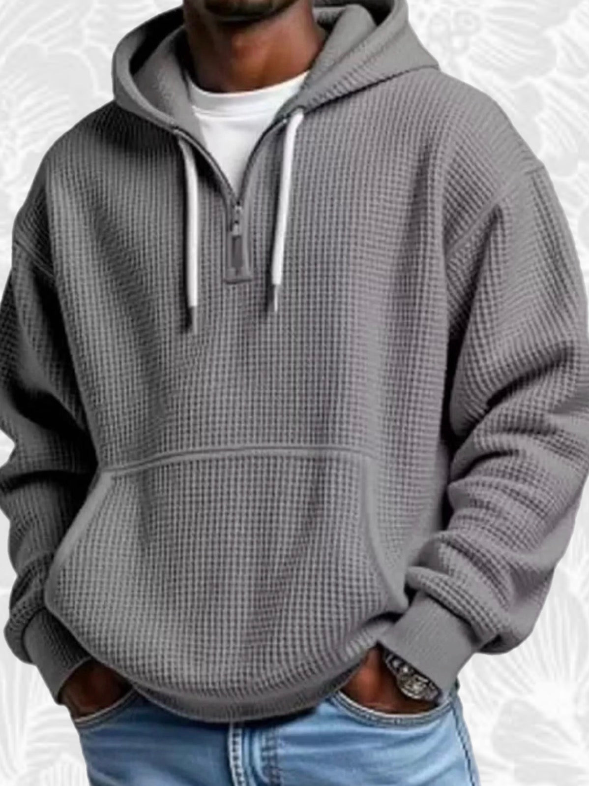 Sudadera Quarter-Zip Waffle