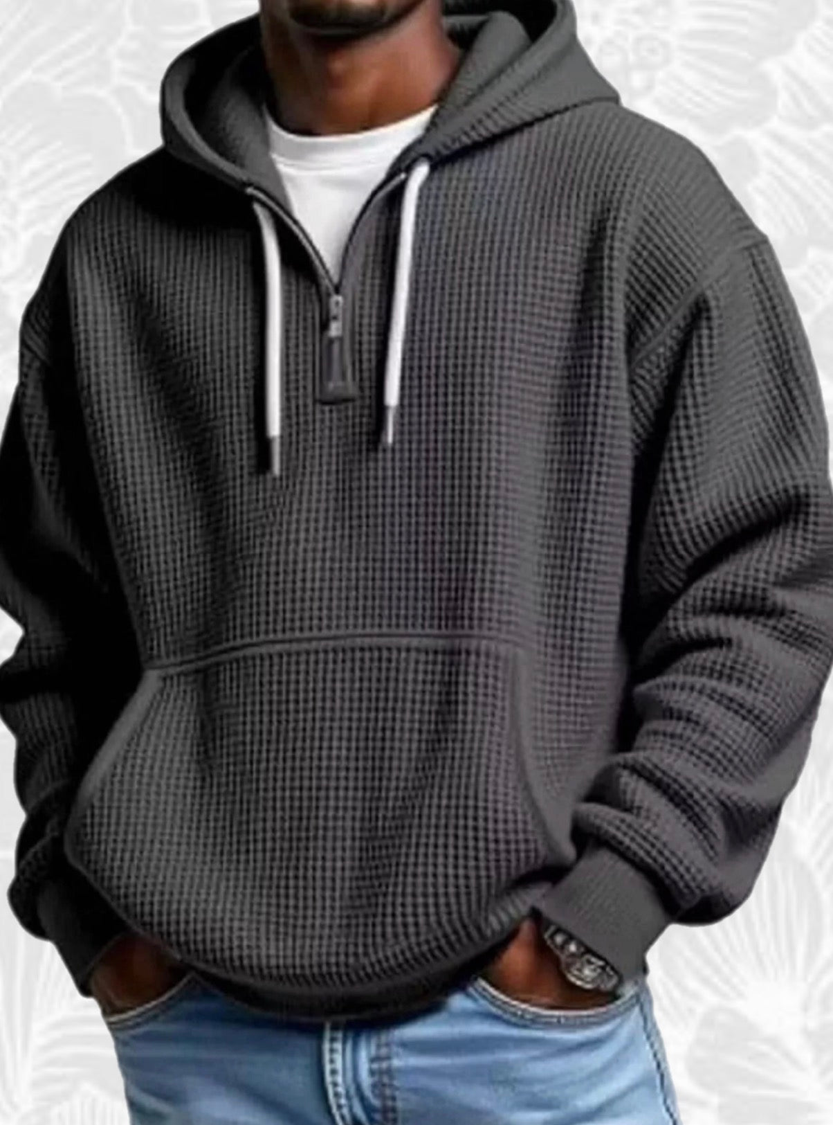 Sudadera Quarter-Zip Waffle