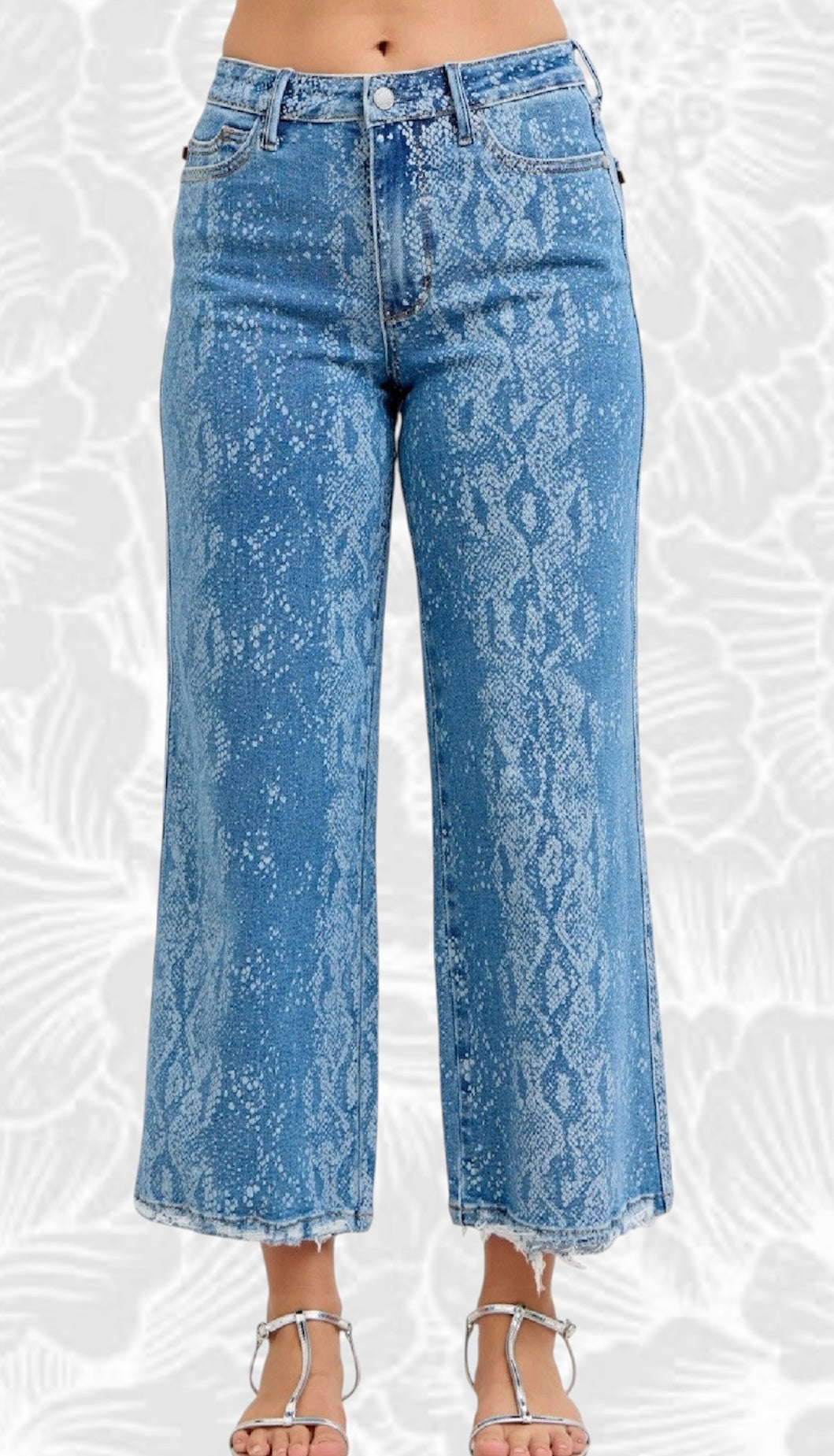Wide Leg Snake Denim