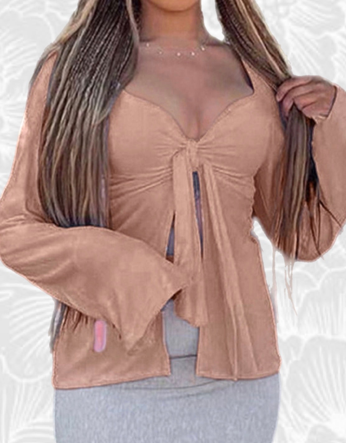 ✨ Top Azul con Nudo Frontal