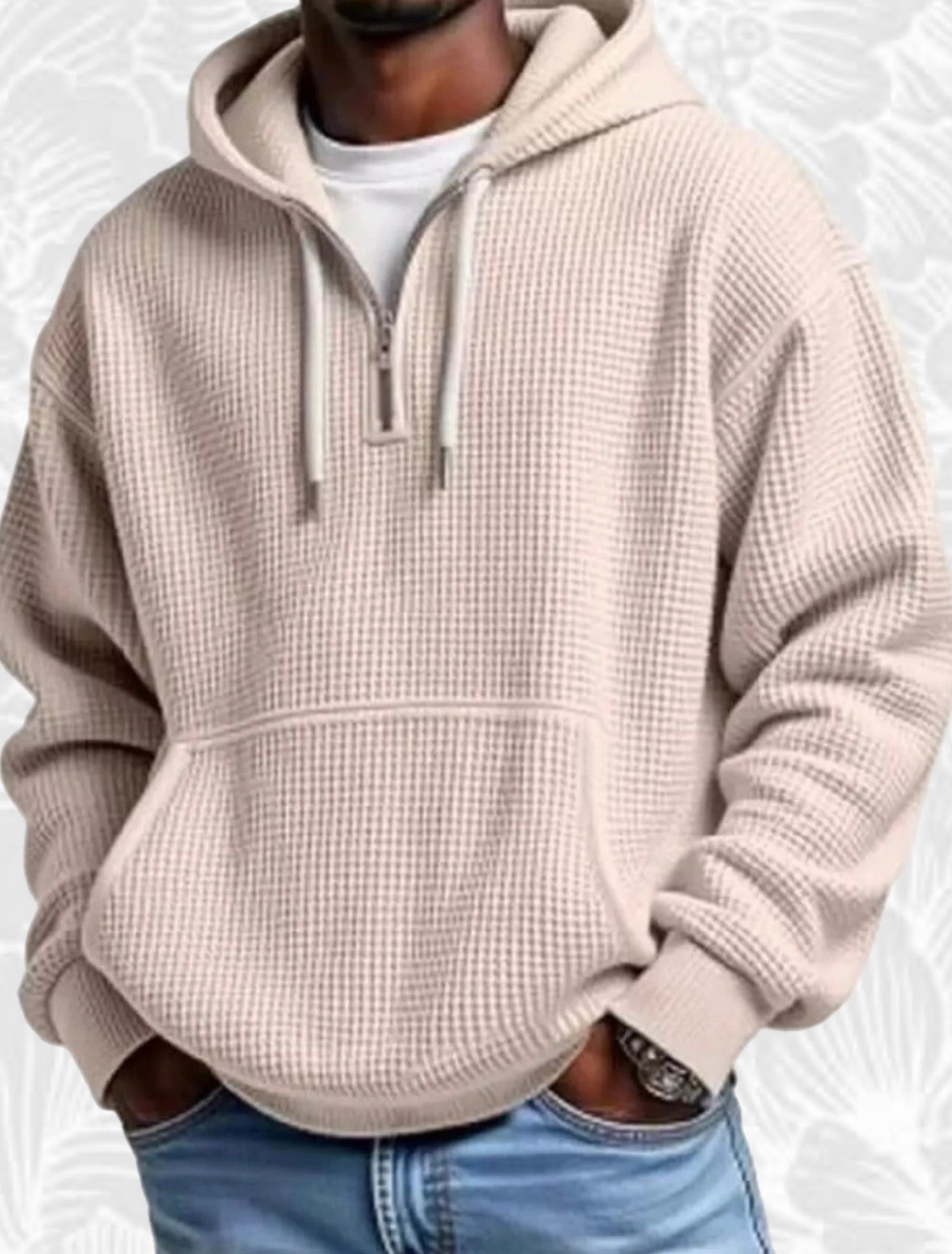 Sudadera Quarter-Zip Waffle