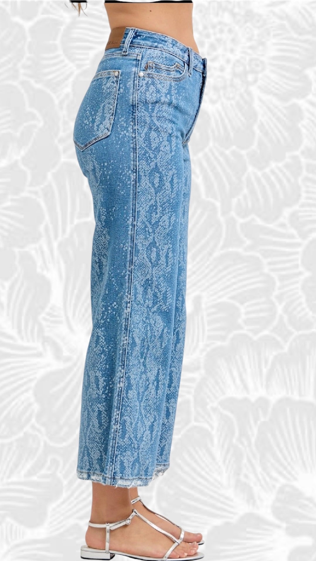 Wide Leg Snake Denim