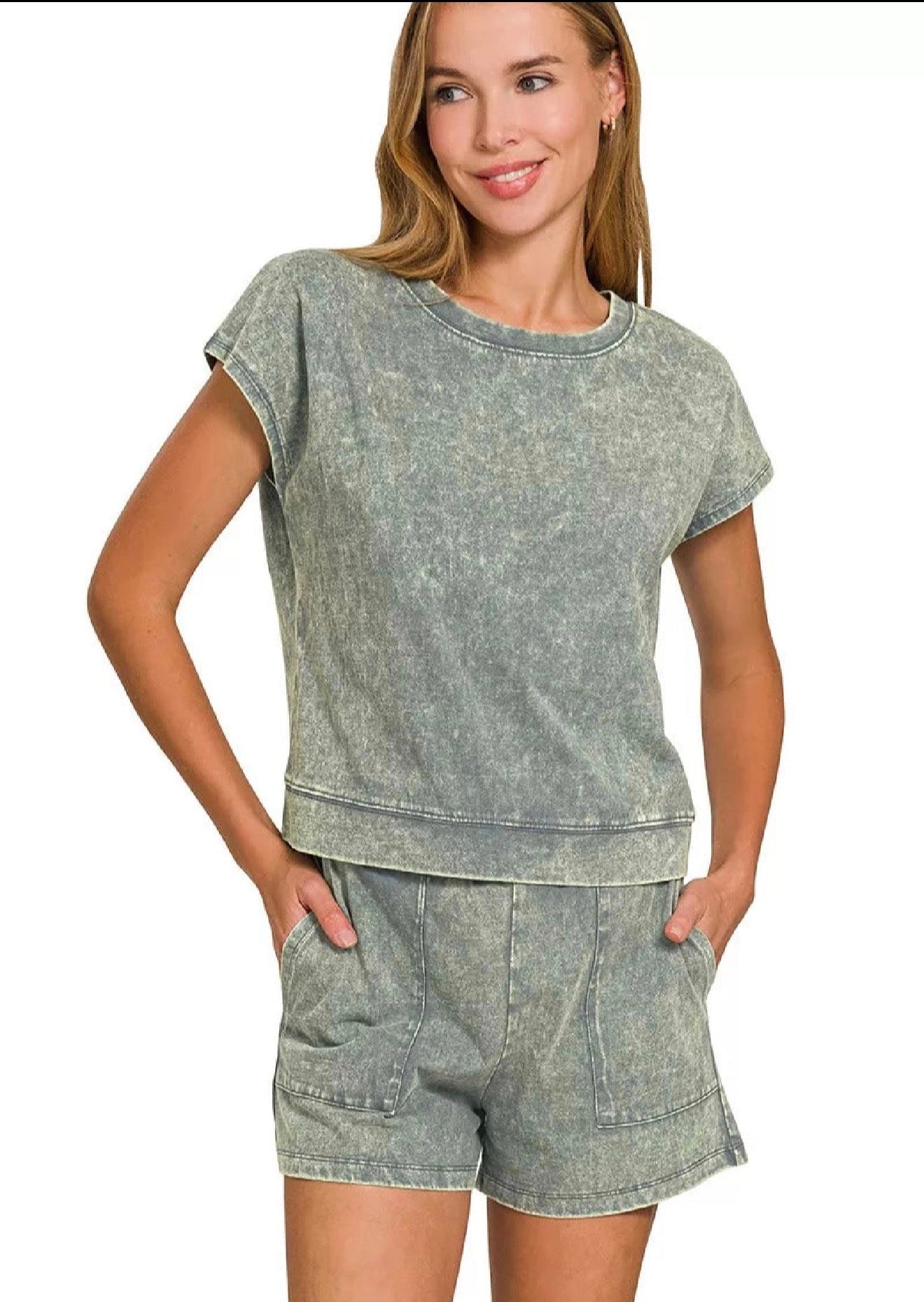 Conjunto Ash Jade Washed – Comodidad relajada, estilo auténtico